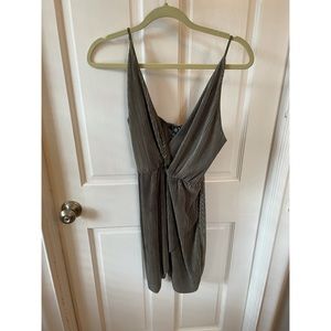 Green wrap textured Mini dress size 8. worn once!!